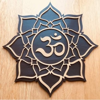 Ahşap Duvar Süsü Mantra